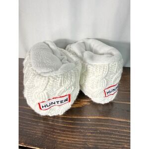 Hunter Tall Boot Socks Fleece Liners Cable Knit Inserts Ivory Cream